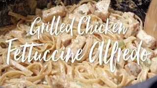 Grilled Cajun Chicken Fettuccine Alfredo on the Yoder Smokers YS640 [upl. by Alejna]