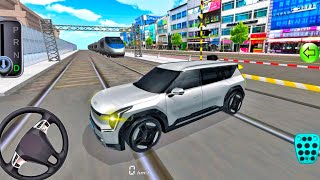 Brand New Ev Kia Car Vs Train  3d Driving Class game play video  Car Game gameplay cargame [upl. by Howlond]