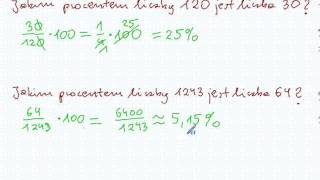 Jaki to procent Jakim procentem liczby A jest liczba B  Matematyka SP i Gimnazjum [upl. by Monte]