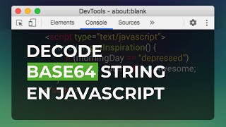 Como decodificar base64 en JavaScript [upl. by Noryv979]