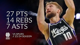 Domantas Sabonis 27 pts 14 rebs 7 asts vs Spurs 2324 season [upl. by Negaem]