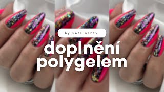 Doplňko delších nehtů zkouším nové materiály to chcete vidět 😍  výrazný nailart  Kate nehty [upl. by Zhang166]