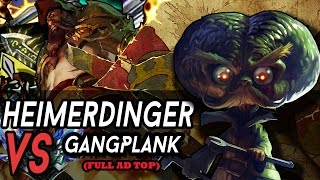 Heimerdinger VS Full AD Gangplank  DIAMOND RANKED [upl. by Nnylarej]