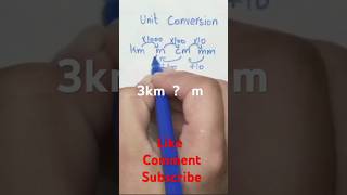 Unit ConversionHow to convert km mcmmmmaths mathstricks shorts youtubeshorts mathematics [upl. by Eillom891]