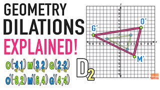 Dilations Geometry Transformations Explained [upl. by Odnarb57]