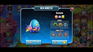 Hatching mythic “Gremmie” egg and levelling up to 0100 in monster legends [upl. by Byers]