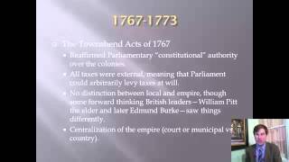 Constitutional History Lecture 3 The Imperial Crisis [upl. by Clemence]