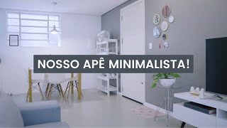 TOUR DO NOSSO APARTAMENTO MINIMALISTA 🏡 [upl. by Braasch290]