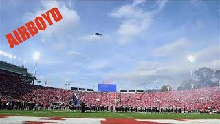 B2 Spirit Rose Bowl Refueling amp Flyover [upl. by Tterrab]