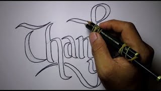 Cara Membuat Tulisan Keren Dengan 2 Pensil [upl. by Hart]