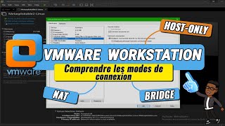 Adressage IP  le mode NAT BRIDGE HOSTONLY dans Vmware workstation [upl. by Michella]