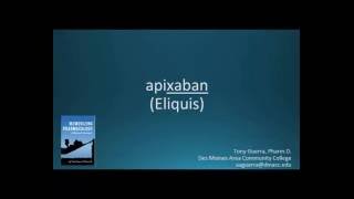 How to pronounce apixaban Eliquis Memorizing Pharmacology Flashcard [upl. by Ydnyc37]