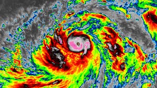 Infrared Satellite Animation of Super Typhoon Dianmu Helen 2004 [upl. by Ahsined]