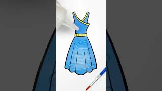 Blue Glitter Dress DIY kids kidsart kidsvideo kidsart [upl. by Brendis]