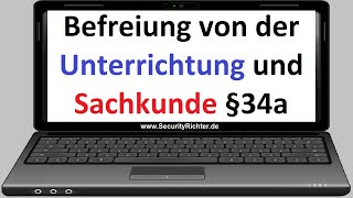 Befreiung von der Unterrichtung und Sachkundeprüfung nach §34a der GewO [upl. by Lilyan]