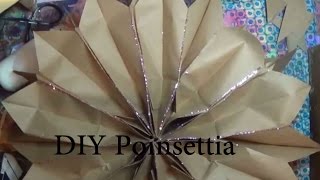 DIY Poinsettia Flower Tutorial Christmas Decorating part 01 [upl. by Nekal]