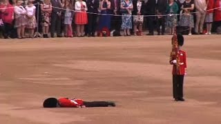 Guardsman collapses at Queens official birthday parade [upl. by Jedlicka316]