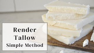 How to Render and Purify Tallow  How to Render Pure and Odorless Tallow [upl. by Dyson]