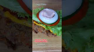 Double Down Chicken Burger Ala KFC  Leney Kitchen shorts ytshorts airfryerrecipe chickenrecipe [upl. by Rivi]