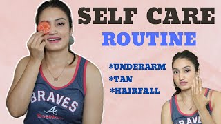 Pampering day  Self care  Tan removal  Haircare  underarm  Vaisshnavi 🧖‍♀️ 💆🏻‍♀️ [upl. by Etterrag]