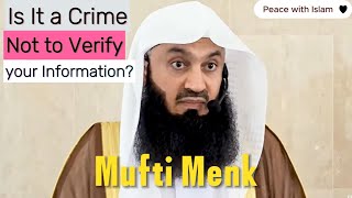 Is it a Crime not to verify your information muftimenk [upl. by Enahsal31]