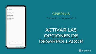 Activar las Opciones de Desarrollador  OnePlus Android 12  OxygenOS 12 [upl. by Leverick]