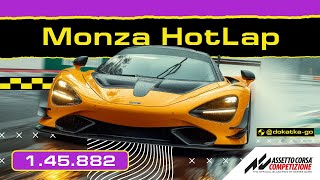 ACC McLaren 720s GT3 EVO HOTLAP  SETUP MONZA  145882  195 dokatka [upl. by Ahsinna]