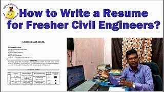 How to Write a Resume for Fresher Civil Engineers  How to Write Curriculum Vitae [upl. by Farro]