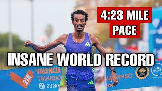 INSANE Half Marathon World Record  423 Mile Pace [upl. by Leigh188]