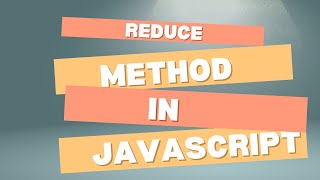 Reduce method in Javascript  Javascript Tutorial [upl. by Dyrrej93]