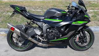 Kawasaki Ninja ZX6R 2024 with Akrapovic M1 GP 500mm Titanium Exhaust 61mm [upl. by Siladnerb512]