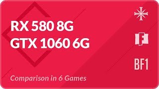 RX 580 vs GTX 1060 Benchmark in Fortnite Far Cry 5 Battlefield 1 GTA 5 Destiny 2 The Witcher 3 [upl. by Rosemarie745]