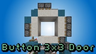 Minecraft 3x3 Piston Door Button [upl. by Imogen]