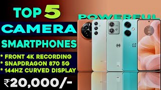 Snapdragon 870 5G  Top 5 Best Camera Phone Under 20000 in 2024  Best 5G Smartphones Under 20000 [upl. by Elyn]