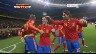 Spain 10 Portugal David Villa Goal WC2010 Highlights [upl. by April]