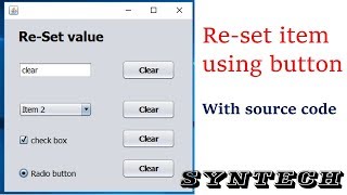 How to Clear JtextField  Combobox Checkbox and Radio button on Button Click Java Swing [upl. by Nsaj]