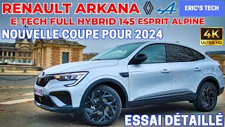 Essai détaillé du Renault Arkana 2024 ETech full hybrid [upl. by Ennovad]