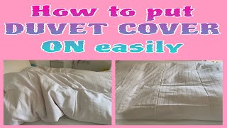 HOW I PUT DUVET COVER ON IN EASY WAY Jonelyn Channel [upl. by Araiek]