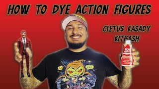 HOW TO DYE ACTION FIGURES WITH SYNTHETIC DYE MARVEL LEGENDS CLETUS KASADY KITBASH RED SUITED BODY [upl. by Leonidas]