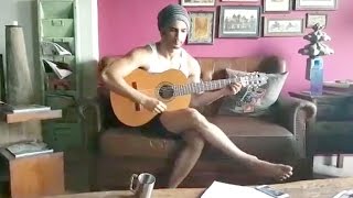 Sushant Singh Rajput Learning Guitar For His Film Takadum [upl. by Eiramassenav]