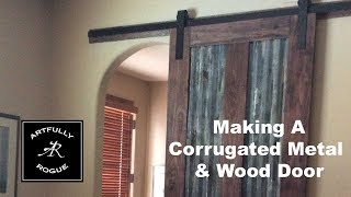 How to build a sliding barn door with corrugated metal panels [upl. by Negem499]