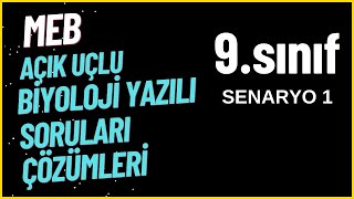 MEB Örnek Açık Uçlu BİYOLOJİ 1Dönem 1 Yazılı Soruları Çözümleri  9Sınıf Senaryo 1 [upl. by Fabozzi313]