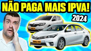 CARROS que NÃO PAGAM MAIS IPVA BARATOS CONFIÁVEIS e ISENTOS [upl. by Giltzow]