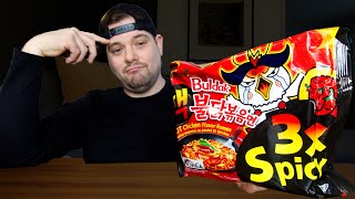 3x Spicy Korean Ramen Challenge  Samyang 3X Spicy Buldak RMEN 13200 SCOVILLE  Akshanshu Aswal [upl. by Pauly]