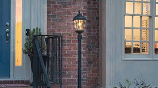 Royal Bulb Solar Lamp Post  Single Lamp Black Finish  Solar Lights for Any Outdoor Setting [upl. by Greenberg908]