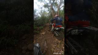 Main race Overtaking on a steep rooty hill climb surron offroad enduro racing [upl. by Bathsheeb]