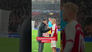 Smith Rowe champions League Debut arsenal football AFC [upl. by Rogerg]