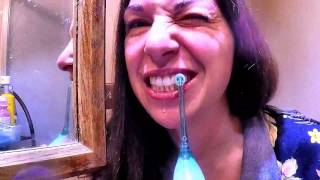 Sonicare Water Flosser  Air Flosser Review and DEMO Braces tips How to [upl. by Cristoforo672]