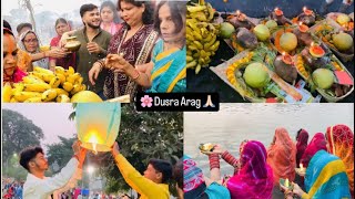 🌸 Dusra Arag 🙏🏻 panni 💦 mein aaya snake 🐍😱 Chhath Puja 🪔 [upl. by Nicol439]