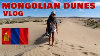 Exploring mongolian dunes with local woman 4K [upl. by Htebazle]